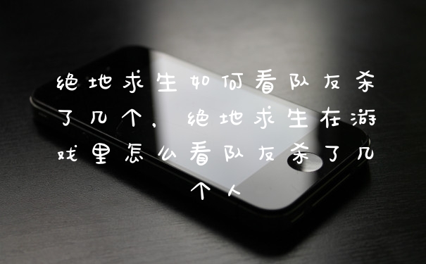 绝地求生如何看队友杀了几个，绝地求生在游戏里怎么看队友杀了几个人