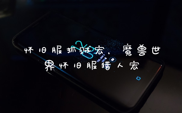 怀旧服抓贼宏，魔兽世界怀旧服猎人宏