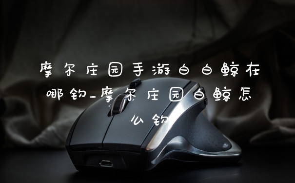 摩尔庄园手游白白鲸在哪钓_摩尔庄园白鲸怎么钓