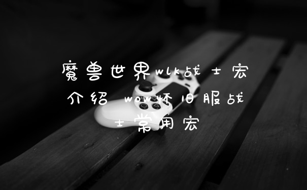 魔兽世界wlk战士宏介绍 wow怀旧服战士常用宏