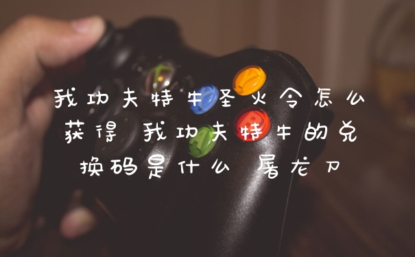 我功夫特牛圣火令怎么获得 我功夫特牛的兑换码是什么 屠龙刀