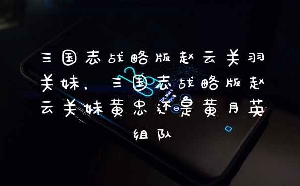三国志战略版赵云关羽关妹，三国志战略版赵云关妹黄忠还是黄月英组队
