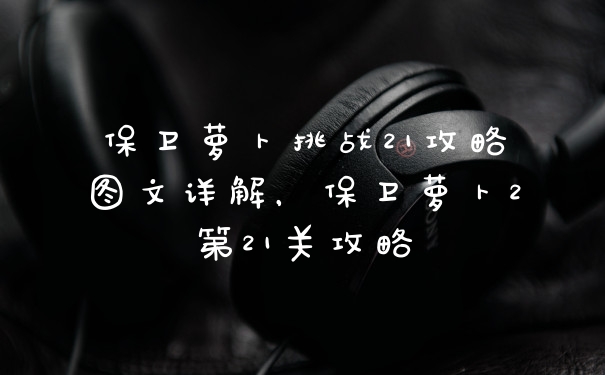 保卫萝卜挑战21攻略图文详解，保卫萝卜2第21关攻略