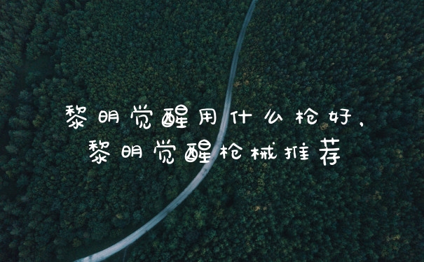 黎明觉醒用什么枪好，黎明觉醒枪械推荐