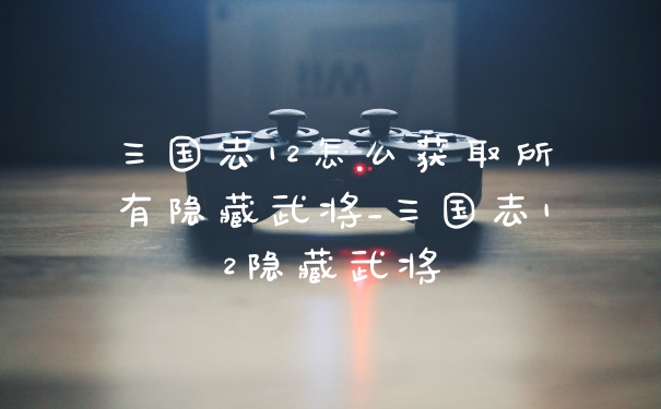 三国志12怎么获取所有隐藏武将_三国志12隐藏武将