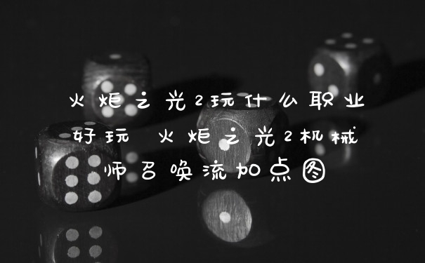 火炬之光2玩什么职业好玩 火炬之光2机械师召唤流加点图