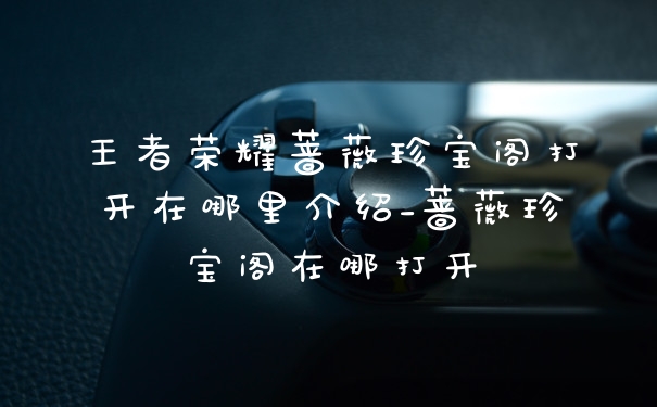 王者荣耀蔷薇珍宝阁打开在哪里介绍_蔷薇珍宝阁在哪打开
