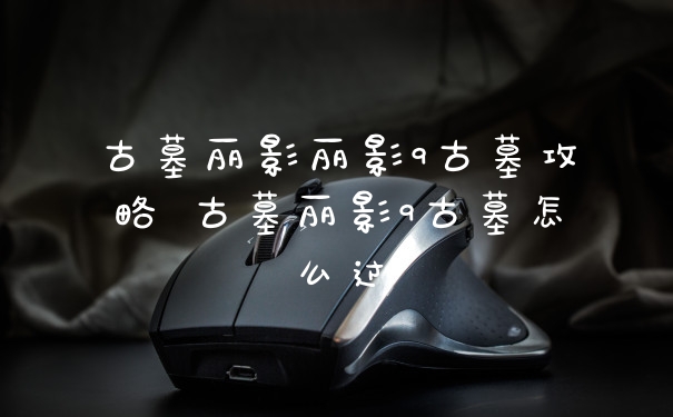 古墓丽影丽影9古墓攻略 古墓丽影9古墓怎么过