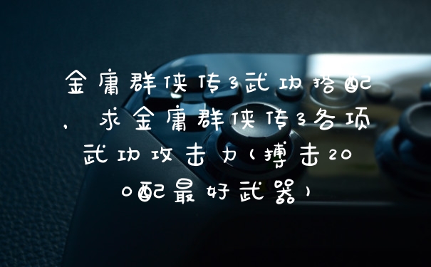 金庸群侠传3武功搭配，求金庸群侠传3各项武功攻击力(搏击200配最好武器)