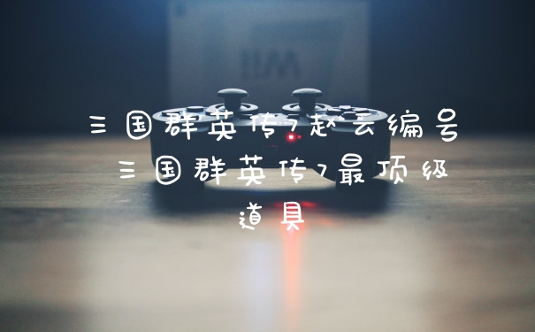 三国群英传7赵云编号 三国群英传7最顶级道具