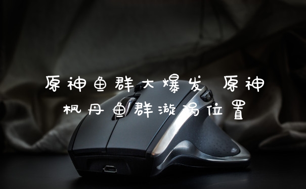 原神鱼群大爆发 原神枫丹鱼群漩涡位置