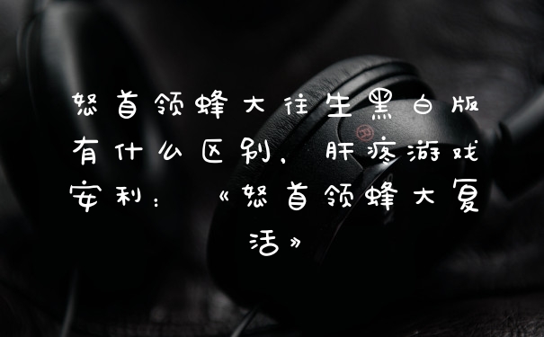 怒首领蜂大往生黑白版有什么区别，肝疼游戏安利：《怒首领蜂大复活》