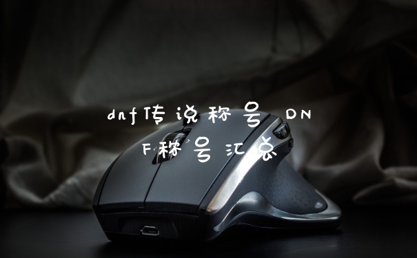 dnf传说称号 DNF称号汇总