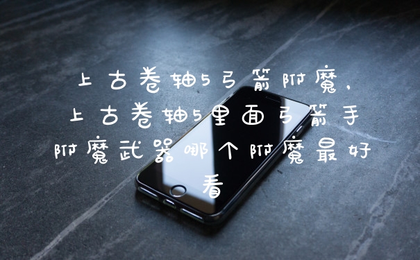 上古卷轴5弓箭附魔，上古卷轴5里面弓箭手附魔武器哪个附魔最好看