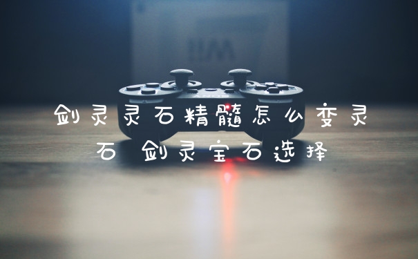 剑灵灵石精髓怎么变灵石 剑灵宝石选择