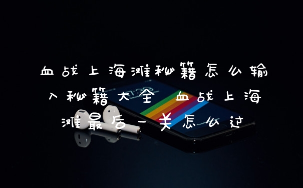 血战上海滩秘籍怎么输入秘籍大全 血战上海滩最后一关怎么过