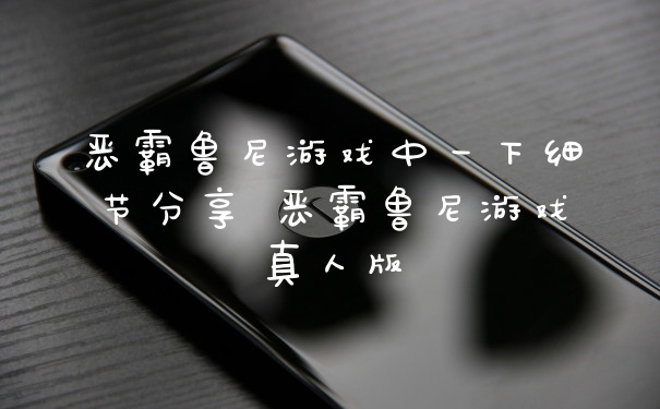 恶霸鲁尼游戏中一下细节分享 恶霸鲁尼游戏真人版