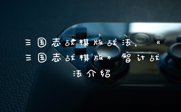 三国志战棋版战法,《三国志战棋版》智计战法介绍