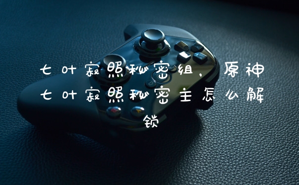七叶寂照秘密组,原神七叶寂照秘密主怎么解锁