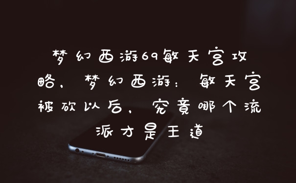 梦幻西游69敏天宫攻略，梦幻西游：敏天宫被砍以后，究竟哪个流派才是王道