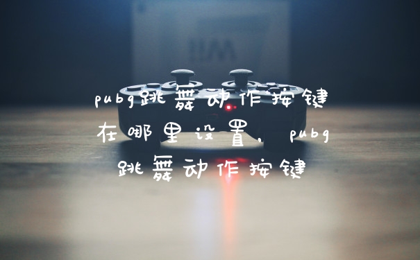 pubg跳舞动作按键在哪里设置，pubg跳舞动作按键