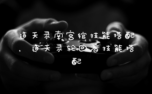 道天录南宫绾技能搭配，道天录轮回者技能搭配