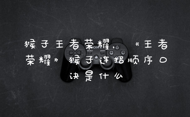 猴子王者荣耀，《王者荣耀》猴子连招顺序口诀是什么