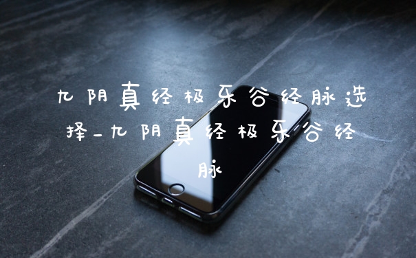 九阴真经极乐谷经脉选择_九阴真经极乐谷经脉