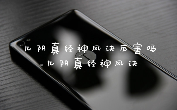 九阴真经神风诀厉害吗_九阴真经神风诀