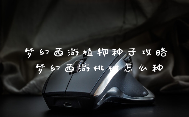 梦幻西游植物种子攻略 梦幻西游桃树怎么种