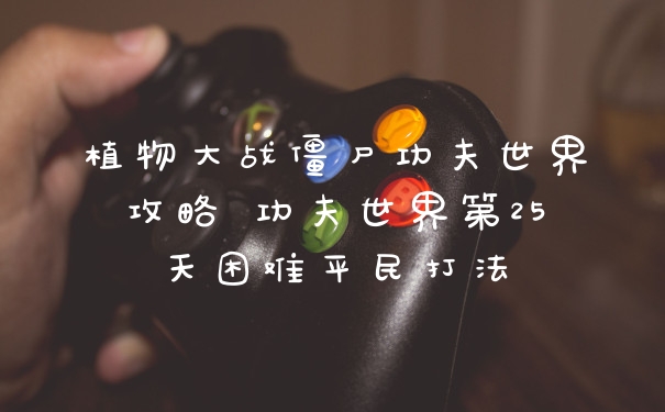 植物大战僵尸功夫世界攻略 功夫世界第25天困难平民打法
