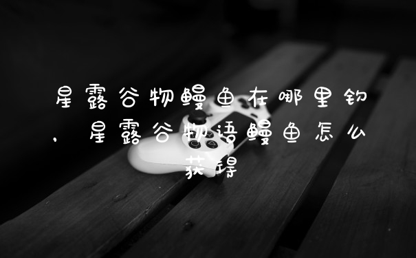 星露谷物鳗鱼在哪里钓，星露谷物语鳗鱼怎么获得