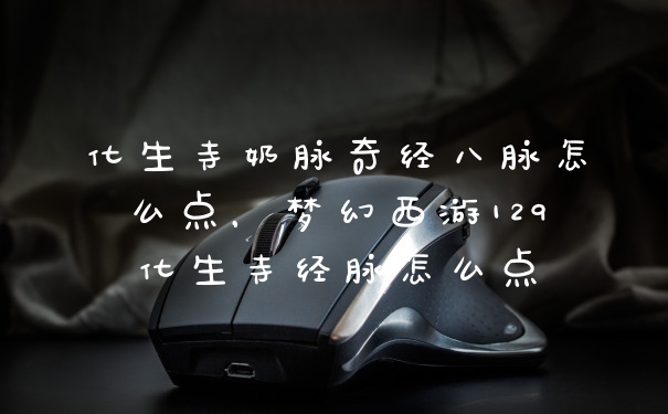 化生寺奶脉奇经八脉怎么点，梦幻西游129化生寺经脉怎么点