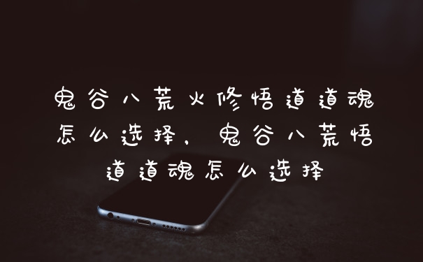 鬼谷八荒火修悟道道魂怎么选择，鬼谷八荒悟道道魂怎么选择