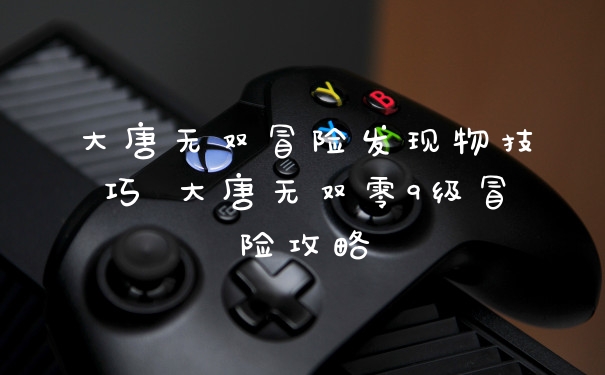 大唐无双冒险发现物技巧 大唐无双零9级冒险攻略