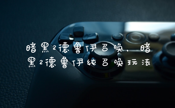 暗黑2德鲁伊召唤，暗黑2德鲁伊纯召唤玩法
