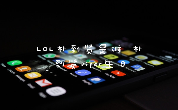 LOL朴到贤是谁 朴到贤viper生日
