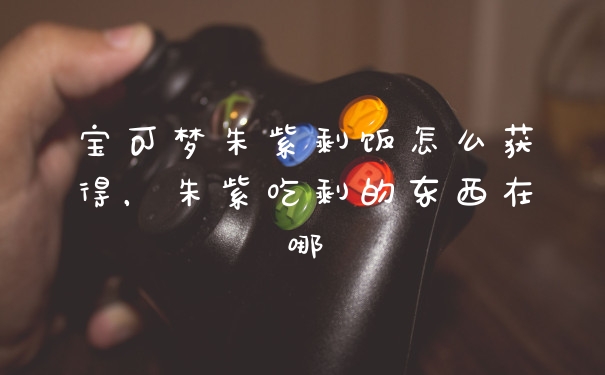 宝可梦朱紫剩饭怎么获得，朱紫吃剩的东西在哪