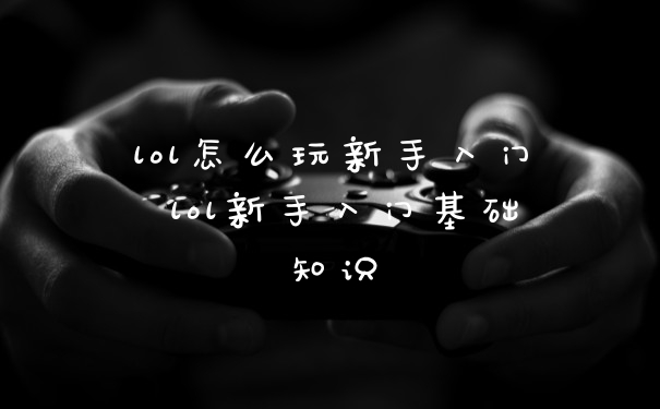 lol怎么玩新手入门 lol新手入门基础知识