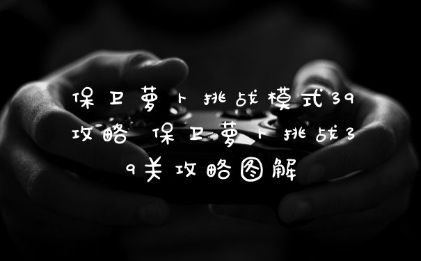 保卫萝卜挑战模式39攻略 保卫萝卜挑战39关攻略图解
