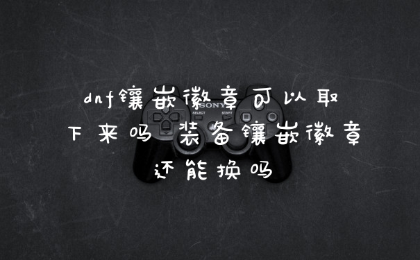 dnf镶嵌徽章可以取下来吗 装备镶嵌徽章还能换吗