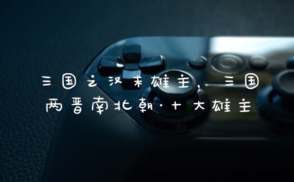 三国之汉末雄主，三国两晋南北朝·十大雄主