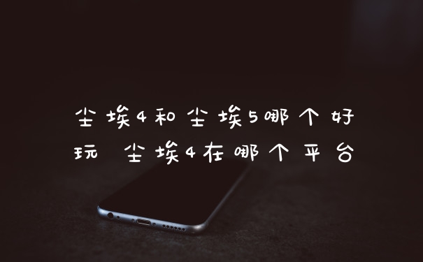 尘埃4和尘埃5哪个好玩 尘埃4在哪个平台