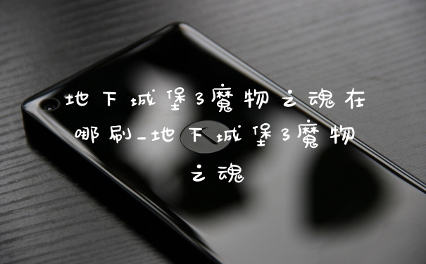 地下城堡3魔物之魂在哪刷_地下城堡3魔物之魂