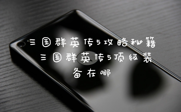 三国群英传5攻略秘籍 三国群英传5顶级装备在哪