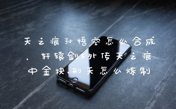 天之痕孙悟空怎么合成，轩辕剑3外传天之痕中金块,刑天怎么炼制