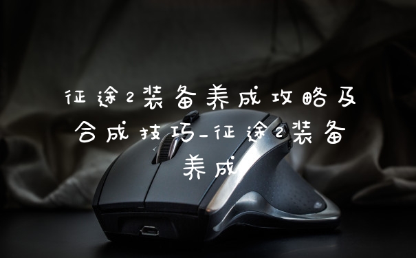 征途2装备养成攻略及合成技巧_征途2装备养成