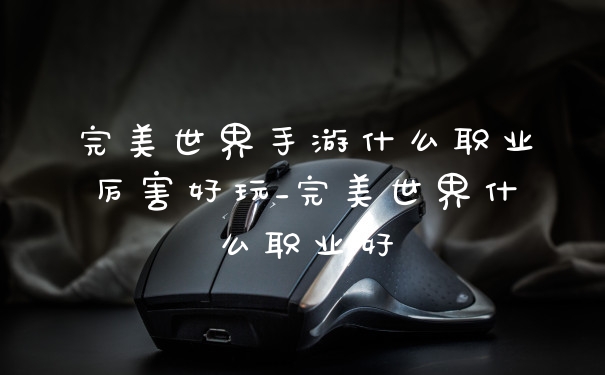 完美世界手游什么职业厉害好玩_完美世界什么职业好