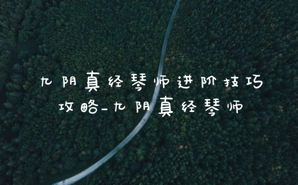 九阴真经琴师进阶技巧攻略_九阴真经琴师