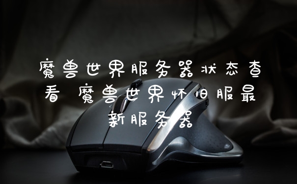 魔兽世界服务器状态查看 魔兽世界怀旧服最新服务器